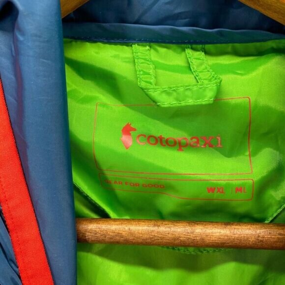 Cotopaxi Windbreaker Jacket Women XL Blue Colorblock Hooded Zipper Long Sleeve - Picture 8 of 10